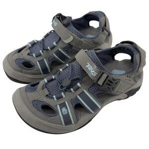 Teva Omnium Water Sandal Slate Women 8 Cushioned Hiking Closed Toe Trail 6154